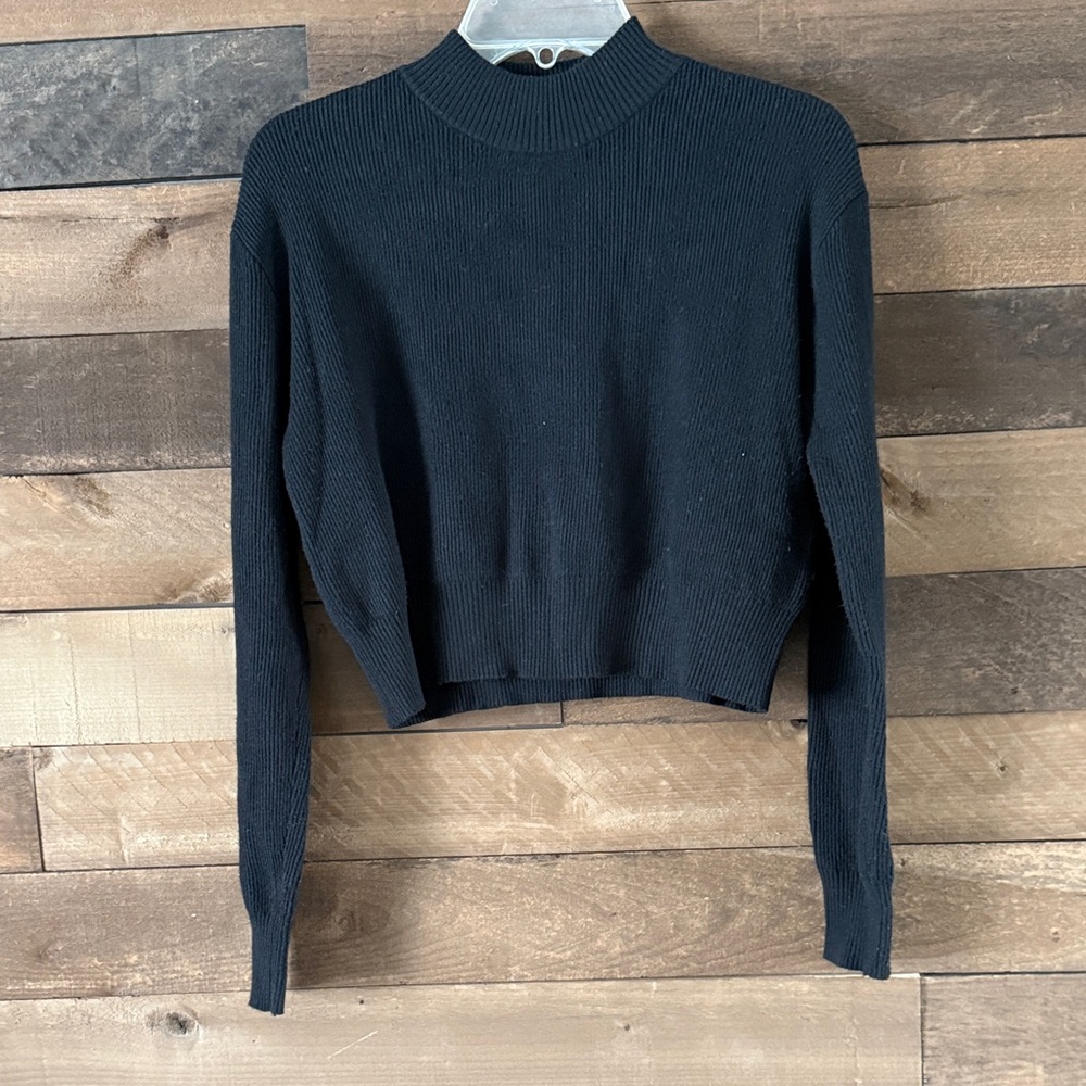 La Hearts Black Turtleneck Sweater